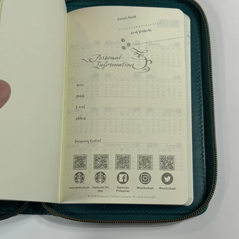 2019 Starbucks‎ Travel Planner Journal Siren Mermaid Teal Asia Philippines NEW